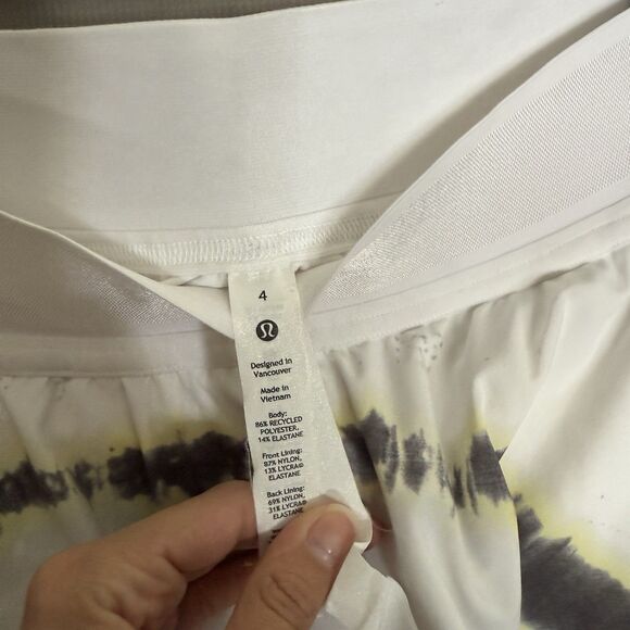 Lululemon Court Rival High Rise Skirt Skort 4  Transverse Green Multi Athletic - Picture 8 of 13